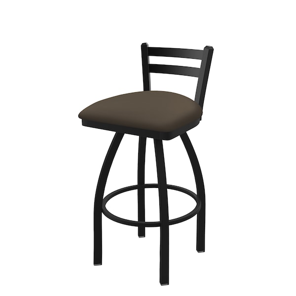 25" Low Back Swivel Counter Stool, Black Wrinkle, Canter Earth Seat